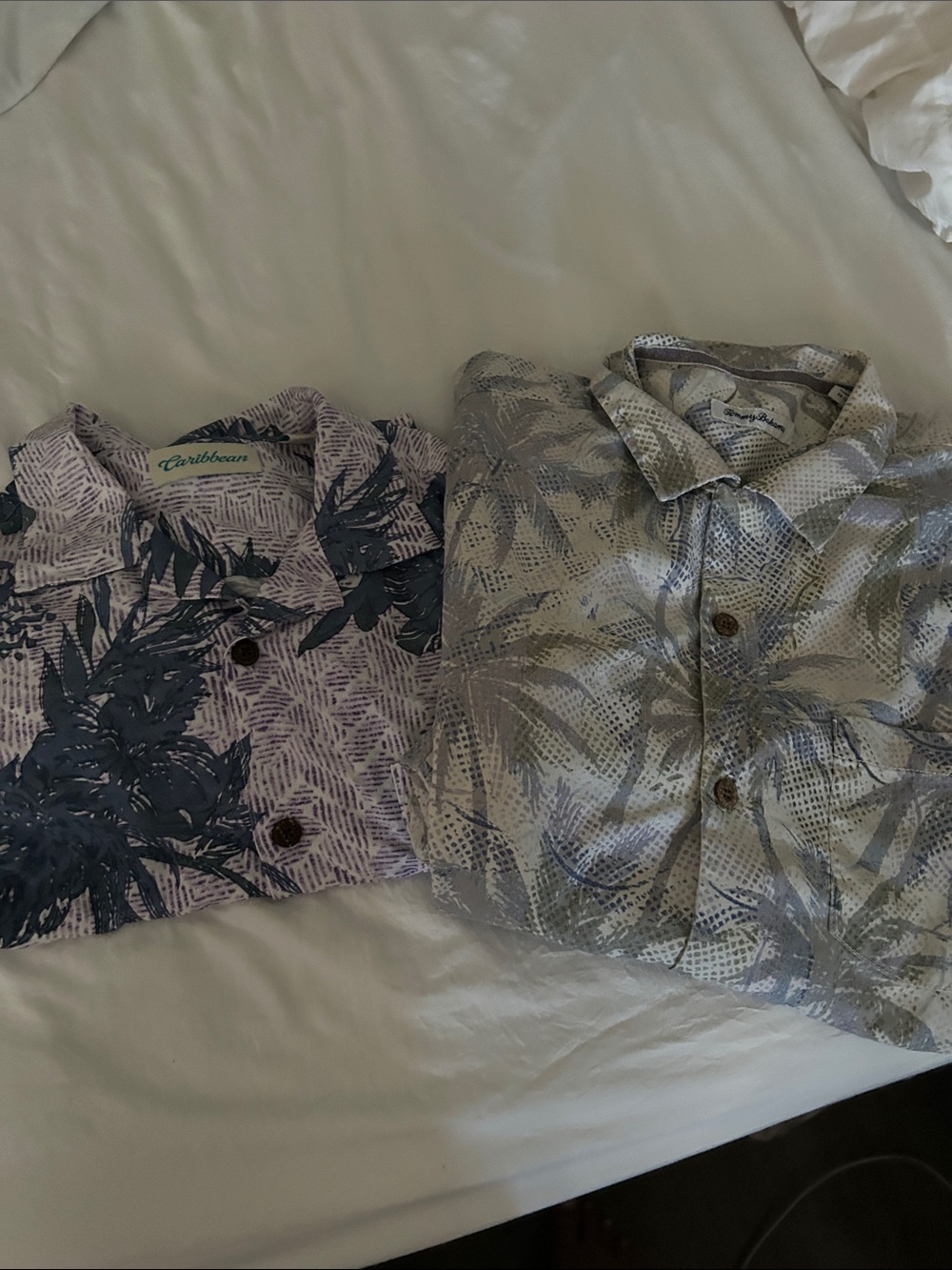 Caribbean Tropical Button-Up Shirts | Lavender & Gray BUNDLE 2